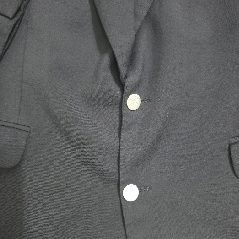 Vintage Black Wool Blazer TINO Made in Canada Mens 44R Classic Tailored Jacket